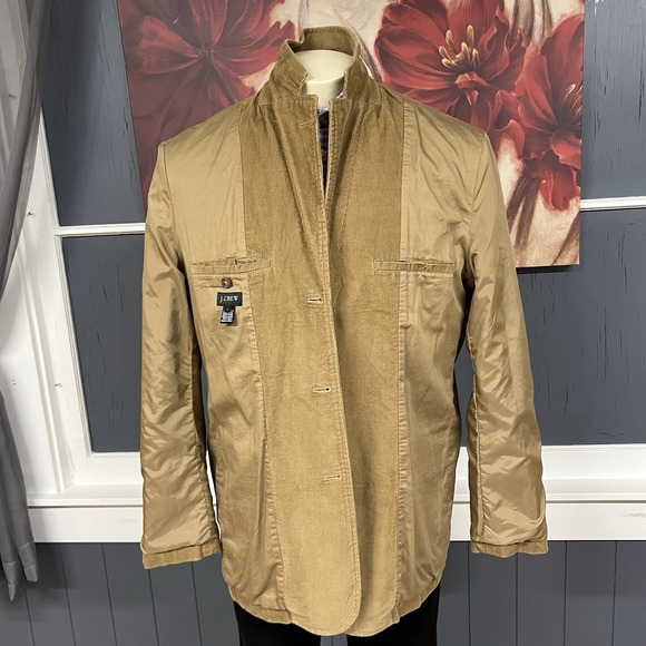 J. Crew Corduroy Blazer Sports Coat Mens Sz Large (44R) Vintage Dyed Khaki - Picture 13 of 13